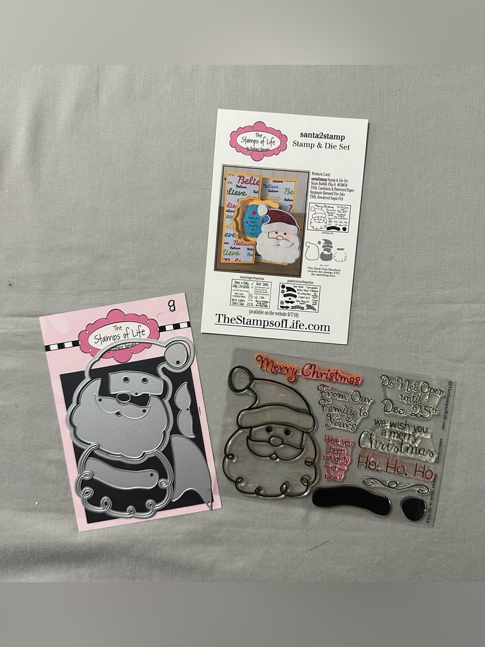 The Stamps of Life SANTA2STAMP Clear Stamps & Matching Dies Christmas Holiday